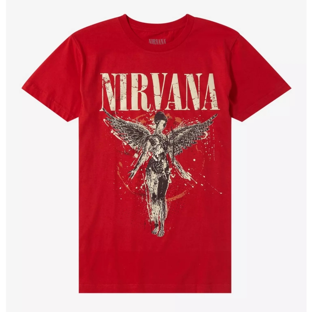Nirvana Red In Utero Graphic T-Shirt size Large